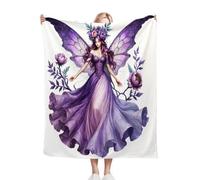 ZZXHG Couverture Plaid Polaire 150 x 200 Enfant FéE Violette, Moelleuse Flanelle Couverture Lit 2 Personnes en Microfibre, Douce Chaude Plaid Jeté de Canapé Chambre Literie Polaire_A3075