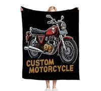 ZZXHG Couverture Plaid Polaire 150 x 200 Enfant Imprimé Moto, Moelleuse Flanelle Couverture Lit 2 Personnes en Microfibre, Douce Chaude Plaid Jeté de Canapé Chambre Literie Polaire_8103a