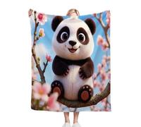 ZZXHG Couverture Plaid Polaire 150 x 200 Enfant Panda de Dessin Animé, Moelleuse Flanelle Couverture Lit 2 Personnes en Microfibre, Douce Chaude Plaid Jeté de Canapé Chambre Literie Polaire