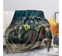ZZXHG Couverture Plaid Polaire 150 x 200 Enfant Tracteur Gris, Moelleuse Flanelle Couverture Lit 2 Personnes en Microfibre, Douce Chaude Plaid Jeté de Canapé Chambre Literie Couverture
