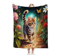 ZZXHG Couverture Plaid Polaire 150x200 Enfant Chat Animal Coloré, Moelleuse Flanelle Couverture Lit 2 Personnes en Microfibre, Douce Chaude Plaid Jeté de Canapé Chambre Literie Polaire_A9147