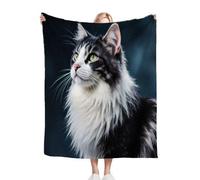 ZZXHG Couverture Plaid Polaire 150x200 Enfant Chat Animal en 3D, Moelleuse Flanelle Couverture Lit 2 Personnes en Microfibre, Douce Chaude Plaid Jeté de Canapé Chambre Literie Polaire_A9507