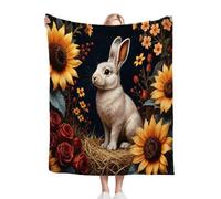 ZZXHG Couverture Plaid Polaire Enfant 130x150 Lapin Animal 3D, Moelleuse Flanelle Couverture de Lit 1 Personne en Microfibre, Douce Plaid Canapé Sherpa Double Faces Polaire en Hiver_j10502