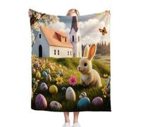 ZZXHG Couverture Plaid Polaire Enfant 130x150 Lapin Animal 3D, Moelleuse Flanelle Couverture de Lit 1 Personne en Microfibre, Douce Plaid Canapé Sherpa Double Faces Polaire en Hiver_j10622