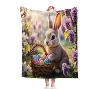 ZZXHG Couverture Plaid Polaire Enfant 130x150 Lapin Animal 3D, Moelleuse Flanelle Couverture de Lit 1 Personne en Microfibre, Douce Plaid Canapé Sherpa Double Faces Polaire en Hiver_j10550