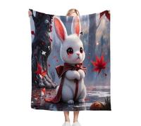 ZZXHG Couverture Plaid Polaire Enfant 130x150 Lapin Animal 3D, Moelleuse Flanelle Couverture de Lit 1 Personne en Microfibre, Douce Plaid Canapé Sherpa Double Faces Polaire en Hiver_j10694