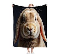ZZXHG Couverture Plaid Polaire Enfant 130x150 Lapin Animal, Moelleuse Flanelle Couverture de Lit 1 Personne en Microfibre, Douce Plaid Canapé Sherpa Double Faces Polaire en Hiver_j10802