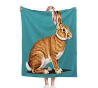 ZZXHG Couverture Plaid Polaire Enfant 130x150 Lapin de PâQues, Moelleuse Flanelle Couverture de Lit 1 Personne en Microfibre, Douce Plaid Canapé Sherpa Double Faces Polaire en Hiver_j10334