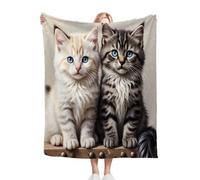 ZZXHG Couverture Polaire 180x220 Adulte Chaton Tigré, Douce Flanelle Couverture Lit 2 Personnes en Microfibre, Chaude Plaid Canapé Chambre Salon Polaire Enfant/Climatisation/Sieste