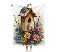 ZZXHG Couverture Polaire 220x240 Adulte Cabane en Bois Jaune, Moelleuse Plaid Canape Polaire en Microfibre pour Canapé et Lit, Plaid Couverture Lit 2 Personnes en Flanelle Douce et Chaude