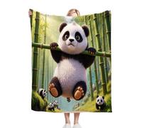 ZZXHG Plaid Polaire 150 x 200 Panda Blanc, Flanelle Épaisse Peluche Couverture Lit 1 Personnes en Microfibre, Chaude Plaid Jeté de Canapé Couverture pour Adultes Enfants Animaux