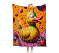 ZZXHG Plaid Polaire 200x220 Canard animé Jaune, Plaid Canapé Couverture Flanelle Réversible en Microfibre, Moelleuse Couvre Lit 2 Personnes, Couverture Polaire pour Adultes et Enfants_A2110