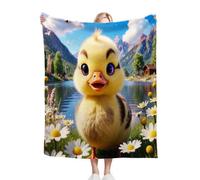 ZZXHG Plaid Polaire 200x220 Canards Jaunes, Plaid Canapé Couverture Flanelle Réversible en Microfibre, Moelleuse Couvre Lit 2 Personnes, Couverture Polaire pour Adultes et Enfants_h409