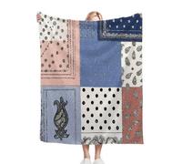 ZZXHG Plaid Polaire Enfant 130x150 Patchwork, Flanelle Couverture Lit 1 Personne en Microfibre, Couverture Canapé Confortable et Légère, Chaude Polaire Plaid pour Les Adultes/Animaux_8252a