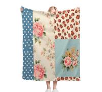 ZZXHG Plaid Polaire Enfant 130x150 Patchwork, Flanelle Couverture Lit 1 Personne en Microfibre, Couverture Canapé Confortable et Légère, Chaude Polaire Plaid pour Les Adultes/Animaux_8228a