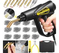 ZZXLOPEZ 200W Soudage Plastique Machine, Kit Reparation Souder Plastique avec 1000Pcs 6 Types Agrafes, Soudeuse Plastique Machine a Souder, Soudeur Plastique pour Réparation de Pare-Chocs de Voiture