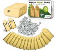 ZZXLOPEZ 45x Lames de Tondeuses Robots Carbone, Lame Robot Tondeuse, Lames de Rechange Compatibles avec les Robot Tondeuse Automower, Gardena, Yard Force, Accessoires pour Robots à Gazon