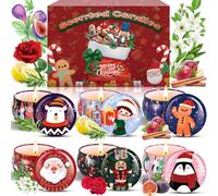 ZZXLOPEZ Bougies Parfumées, 6 Pièces Bougie Parfumée Ensemble Cadeau, Bougies Parfumées pour Femme en Cire de Soja Naturelle,pour Soulager Stress Bath Yoga Fête des Mères, Anniversaire et Noël