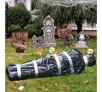 ZZXLOPEZ Halloween Accessoire de Cadavre, Décorations d'halloween pour Victimes Mortes, Faux Cadavres, Décor de Maison Hantée Effrayante pour Cour, CimetièRe, Jardin, Intérieures, Extérieures