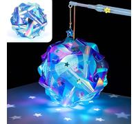 ZZXLOPEZ Lanternes Kit, Bâtons de Lanterne pour Enfants, Lanternes St Martin, DIY Lanterne avec Bâton de Lanterne, Kit de Bricolage pour Enfants, Lanterne pour Fêtes Halloween Noël Saint Martin(Bleu)