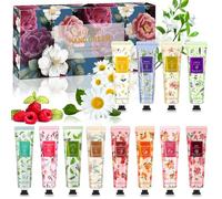 ZZXLOPEZ Mini Crèmes pour les Mains, 12 Pièces Coffret Crème de Mains, Crème Hydratante Pour Les Mains Pour les Mains et les Pieds Secs, Crème pour les Mains Format Voyage pour Noël, Saint-Valentin