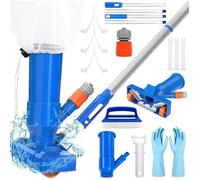 ZZXLOPEZ Pool Vacuum Cleaner, Pool Maintenance Kit, 168 cm Portable Pool Jet Cleaner and 4 Removable Rods, Portable Pool Vacuum Clea