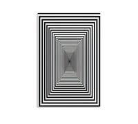 ZZXZHTHB Art déco Illusion d'optique de forme carrée avec ou images Décoration murale moderne à suspendre 40 x 60 cm