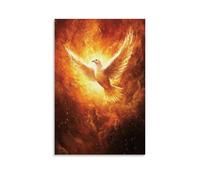ZZXZHTHB Posters chrétiens Pentecôte Feu - Saint-Esprit Colombe descendante Illustration murale Décoration murale moderne à suspendre Poster d'art 20 x 30 cm