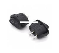 ZZYAO Lot de 10 interrupteurs à bascule ovales noirs 2 positions et broches, marche/arrêt, AC 6 A, 250 V, A, 125, for bouilloire