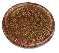 ZZYBIA 10,2 cm Fleur de vie Dessous de Verre d'eau socle de chargement d'énergie réversible dôme