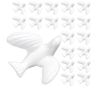 ZZYFGH Lot de 24 Mini colombes Blanches pour travaux manuels, Figurines d'oiseaux Miniatures en Vrac de 3,8 cm pour décoration de gâteau de Mariage