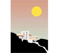 ZZYGGN GMGSW Affiches modernes de Le Corbusier Architectures Imprimées《Le Soleil》Tableau mural moderne de Le Corbusier Peinture sur toile pour la décoration intérieure 50x75cm Non encadrée