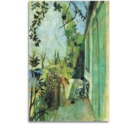 ZZYGGN GMGSW célèbre Henri Matisse Affiche Vert Matisse Impressions Art mural abstrait 《Fenêtre》Tableau Henri Matisse Peinture sur toile pour la décoration intérieure 40x55cm Non encadré