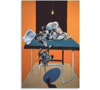 ZZYGGN GMGSW Deux Figures avec Un Singe par Francis Bacon Affiche Impressions Abstraites Francis Bacon Art Mural Peinture Rétro sur Toile pour Décoration Intérieure 50x75cm Sans Cadre