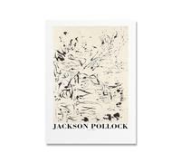 ZZYGGN GMGSW Encre Riz Papier Croquis Par Jackson Pollock Affiche et Peinture sur Toile Art Mural Abstrait Jackson Pollock Impressions Pour La Maison Décoration Murale 40x60cm Sans Cadre