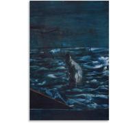 ZZYGGN GMGSW Figurine en mer par Francis Bacon Affiche et estampes Francis Bacon Art mural abstrait Peinture sur toile rétro pour la maison Photo Decor 50x75cm Sans cadre