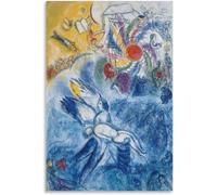 ZZYGGN GMGSW Marc Chagall La création de l’Homme Affiche Abstrait Toile Art Mural Marc Chagall Impressions Peinture esthétique pour la décoration intérieure Image 50x70cmx1 sans Cadre