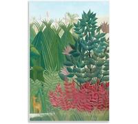 ZZYGGN GMGSW Paysage exotique d’Henri Rousseau Affiche et gravures Toile abstraite Art mural Peinture d’Henri Rousseau Décoration de bureau 60x80cm Sans cadre