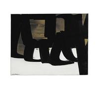 ZZYGGN GMGSW Pierre Soulages Poster《Or Noir》Peinture Pierre Soulages Impressions sur Toile Art Mural Esthétique Pour Bureau À La Maison Décoration Murale Photo 40x55cm Sans Cadre