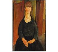 ZZYGGN GMGSW Portrait D’une Femme Par Amedeo Modigliani Toile Art Mural Amedeo Modigliani Affiche Et Impressions Peinture Abstraite Pour La Décoration Murale Pour La Maison 50x75cm Sans Cadre
