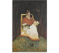 ZZYGGN GMGSW Portrait du pape par Francis Bacon Affiche et estampes Francis Bacon Art mural abstrait Peinture sur toile rétro pour la maison Picture Decor 50x75cm sans cadre