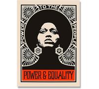 ZZYGGN GMGSW Shepard Fairey Affiches Puissance Égalité Rue Wall Art Shepard Fairey Peinture sur toile Shepard Fairey Impressions Rétro Photo Décor Intérieur 50x70cm Sans Cadre