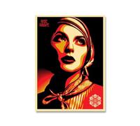 ZZYGGN GMGSW Shepard Fairey Affiches rétro Femme Toile Murale Art Shepard Fairey Imprime Peinture Abstraite esthétique Photo pour la décoration d’intérieur 50x70cmx1 sans Cadre