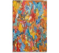 ZZYGGN GMGSW Small False Start de Jasper Johns Affiche pop murale Peinture de mode Jasper Johns Peinture de mode et image pour la décoration de salle de bain 40x50cm sans cadre