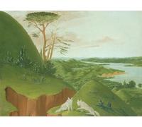 ZZYGGN GMGSW The River Bluffs par George Catlin Affiche et impressions sur toile Art mural rétro George Catlin Peinture pour le bureau à domicile Décoration murale 40x60cmx1 sans cadre