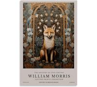 ZZYGGN GMGSW William Morris imprime l’affiche de The Fox Art mural floral de William Morris Peinture rétro Abstract pour décoration murale de salle de bain 40x55cmx1 sans cadre