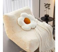 ZZYK Grand Couverture De Plancher sans Bras Couverture De Canapé,Jacquard Stretch Single Seat Bean Bag Covers Convient Au Salon,Aux Cafés Et Aux Clubs,Beige