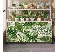 ZZYK Poussière À L'épreuve De Rideaux De Cuisine Jupe D'évier Rideaux De Placard De Lin À L'épreuve De Poussière,Drapeau De Porte Suspendu pour Étagères,E,W(90cm) x H(60cm)