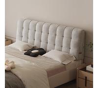 ZZYK Tête De Lit Capitonnée avec Boutons pour La Lecture, Grand Coussin De Chevet pour La Grossesse Tête De Lit Rembourrée Dossier De Chambre À Coucher,Gris,Bedside 53"/135cm