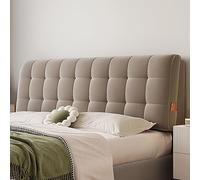 ZZYK Tête De Lit Capitonnée En Simili Cachemire Doux Traversin À Cale Têtes De Lit Dossier Oreiller Lombaire Pour Lit De Jour Oreiller Avec Housse Amovible,Kaki,Cal King/71x23x2In